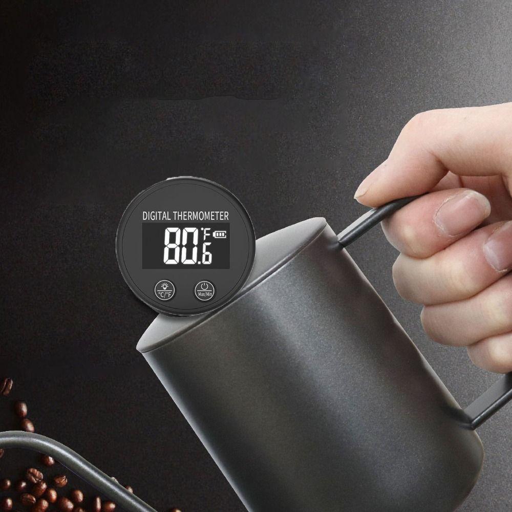 Termometro Digitale Portatile per Caffè con Sonda Impermeabile Lettura Istantanea Termometro Liquido Nero Indicatore Temperatura Cibo Barista
