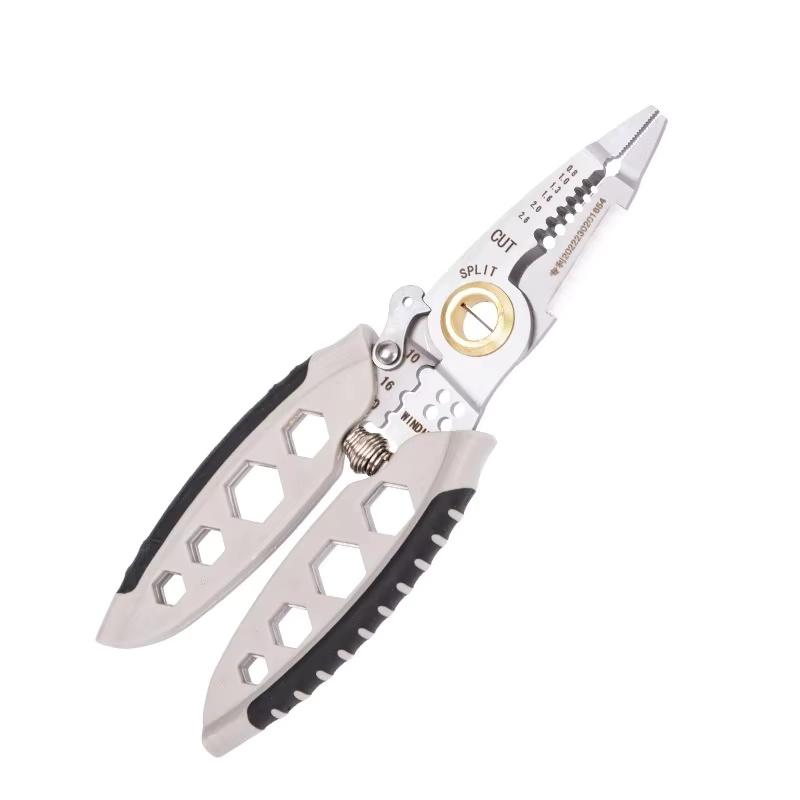 1/2 Piece Set of Center Wire Stripping Pliers, Electrician Wire Stripping Pliers, Multifunctional Universal Pliers, Wire Stripping, Wiring, and Cable