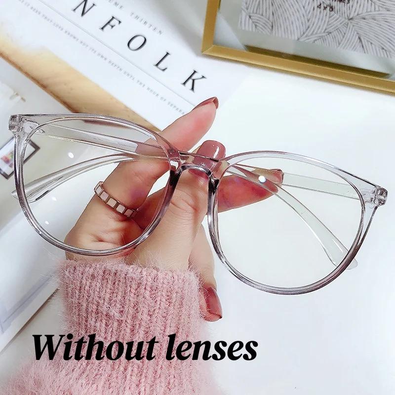 

Neutral Fashion Retro Round Frame Glasses Frame New Retro Glasses Frames Women S Classic Solid Color Lens Free Glasses Frame