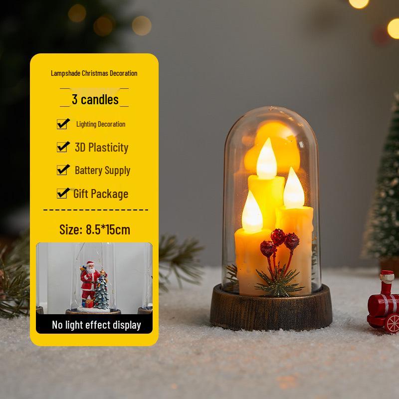 Creative Christmas Night Light: Santa Claus Ornament with Plastic Cover for Home Decor