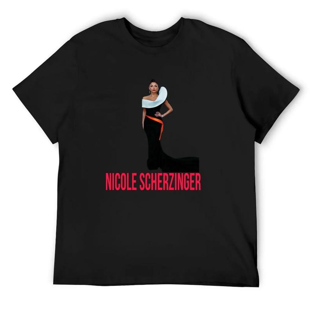 Nicole Scherzinger T-Shirt Luxury Designer Aesthetic Clothing Blue Lock Black T Shirts for Men