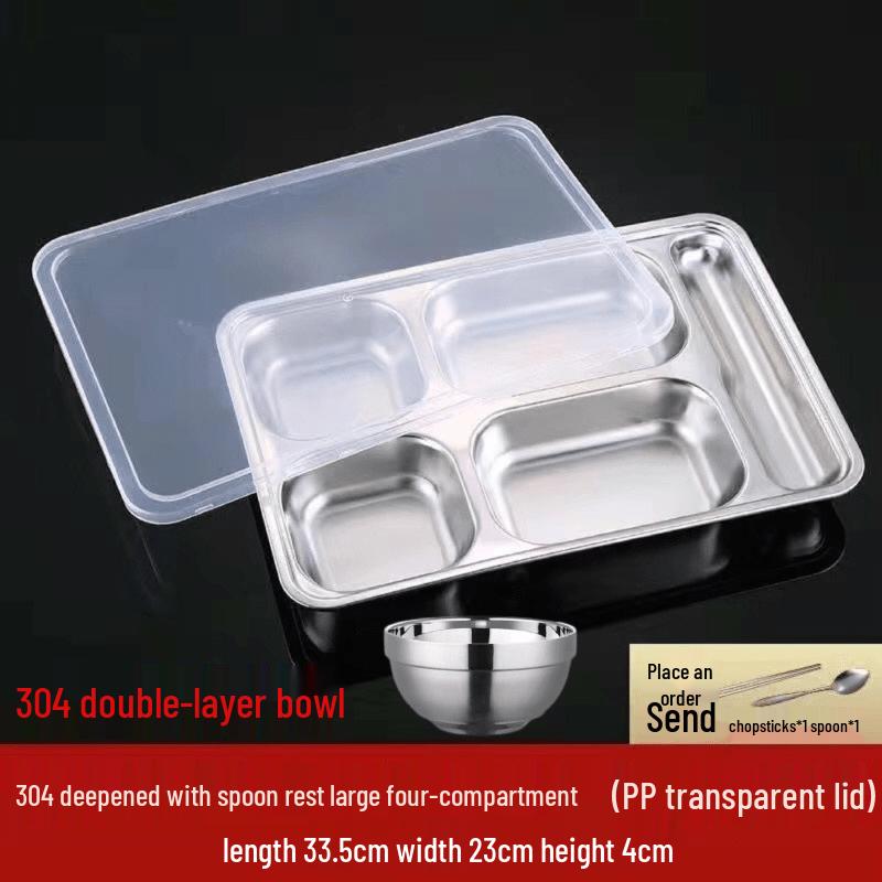 Stainless Steel Divided Dinner Plate