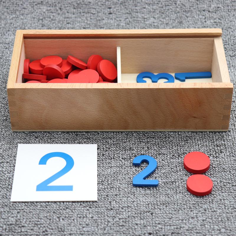 Montessori Math Teaching Aids - Early Education Number Chips for Kindergarten and Infants