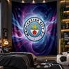 Wandbehang Wandteppich Manchester City Druck Stoff für Wohnzimmer Schlafzimmer Heimdekoration