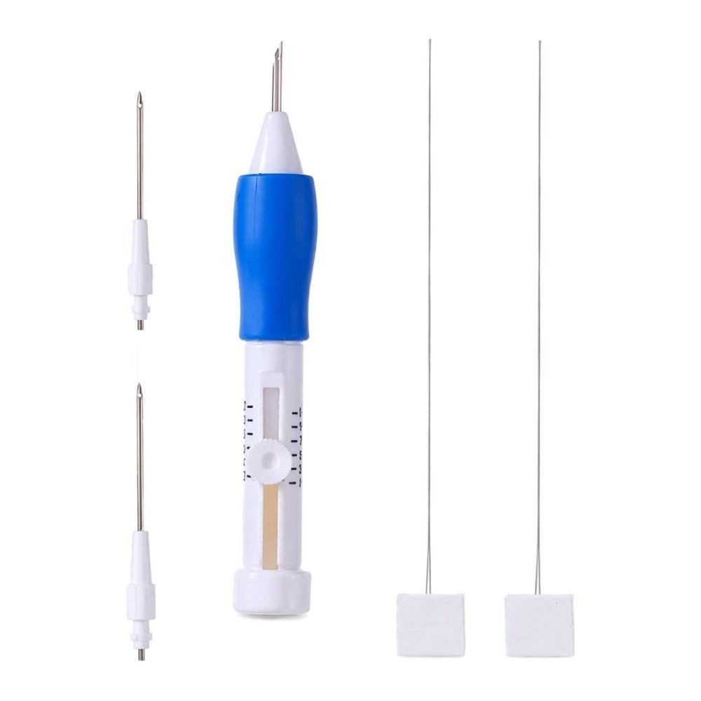 ABS Plastic Handle Punch Needle Pen 1Set Kit Knitting Punch Tool DIY Embroidery Pen DIY Craft