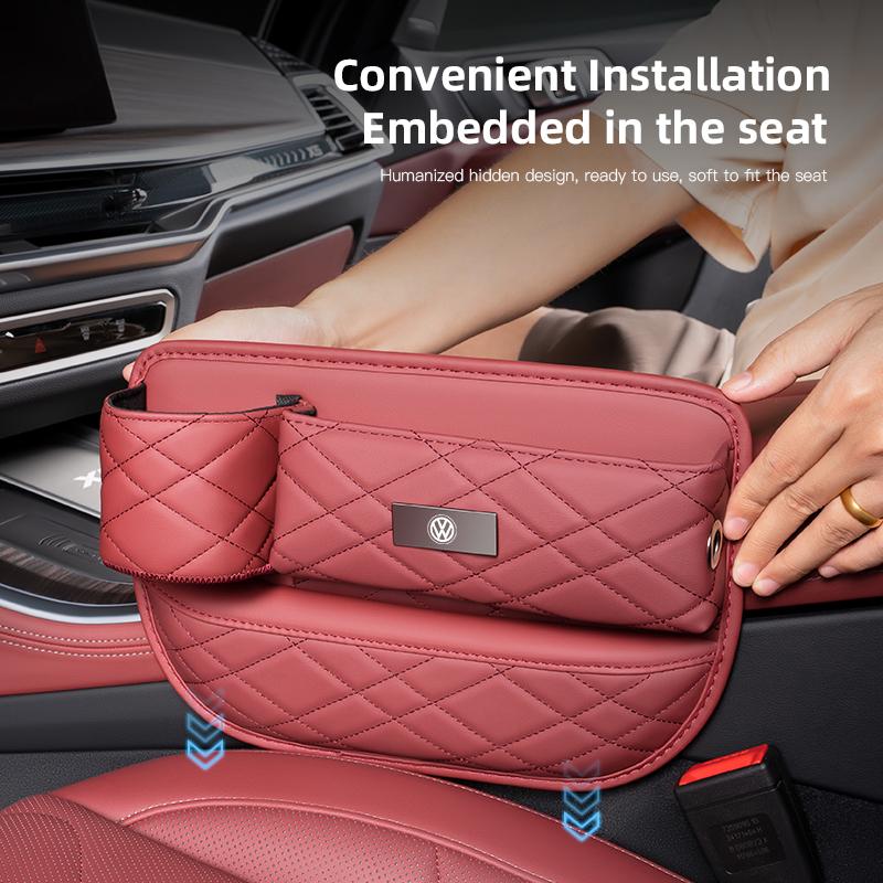 Volkswagen Car Seat Gap Box Car Interior Phone Water Cup Storage Box For VW GTI Polo Golf  Passat Tiguan Arteon Jetta T-ROC ID.4 PT1