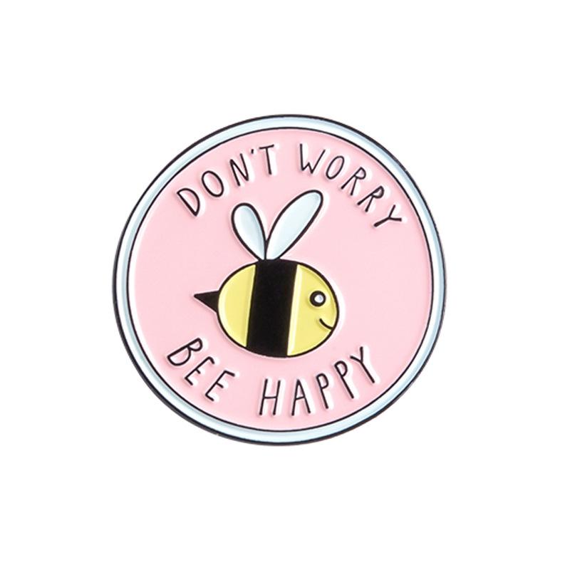 Charming Insect Friends: "Don't Worry, Bee Happy" Brooch