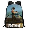 15-Inch Fortnite Cartoon Backpack with Front Pocket, Ergonomic Spine Protection Design & Padded Back Panel for Kids