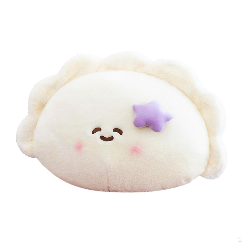 Boiled Dumpling Plush Pillow, Funny Stuffed Food Toys, Home Decoration, Elegant Housewarming Gift