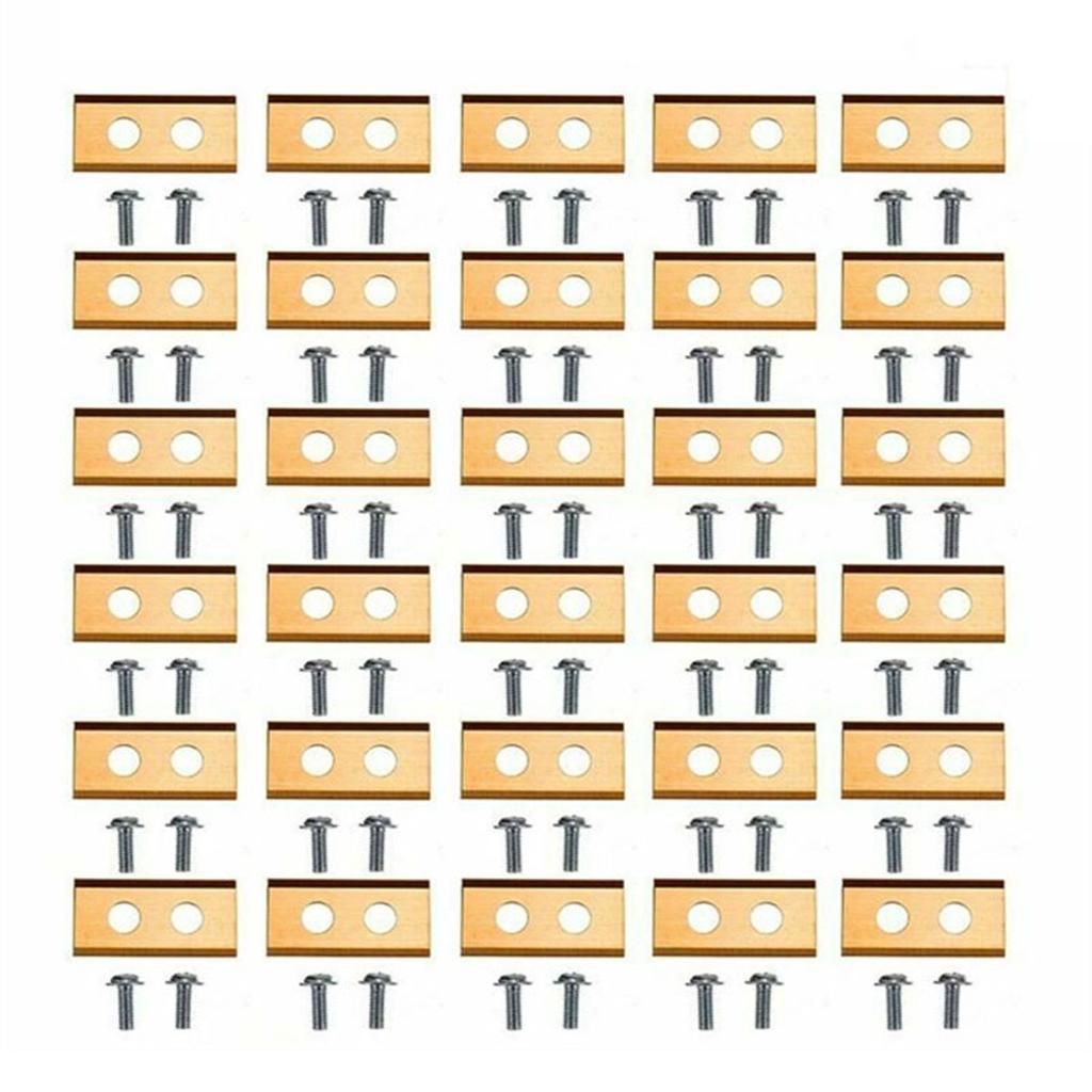 30Pcs Titanium Coated Mower Blades + 60Pcs Screws Replacement for Worx Robot Lawn Mower
