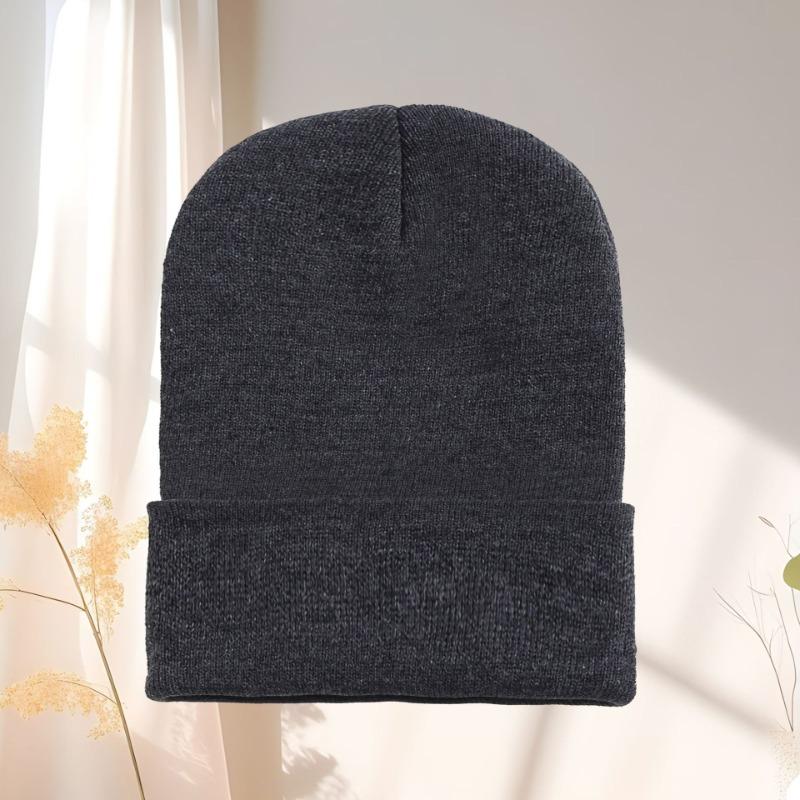 Czapka wełniana jesienno-zimowa czapka na zimno czapka dziergana dla pary czapka dziergana w kolorze cukierkowym wzór haftu tekst