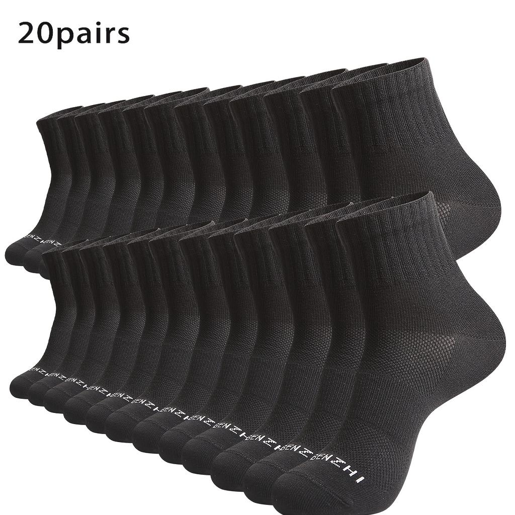 high quality12/20 Pairs Unisex Breathable Mesh Running Socks - Moisture-Wicking, Odor-Resistant Athletic Ankle Socks for All Seasons,