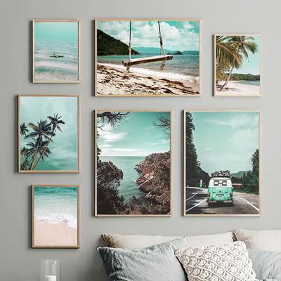 Tropical Ocean Beach Palm Tree Canvas Poster Landscape Wall Art Print Painting Nordic Decoration Picture Scandinavian Home Decor