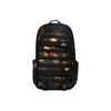 Modischer Minimalistischer Skateboard-Print Polyester Rucksack Unisex Rucksack Schwarz BA5404-011
