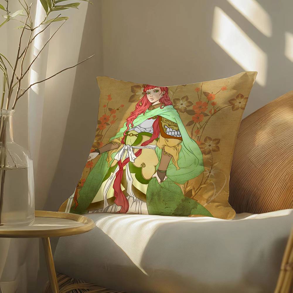 Beautiful Cool Comics The Twelve Kingdoms-K Pillow Case Silky elegant Comfort Sofa Bed  Invisible zipper Beach pillowcase