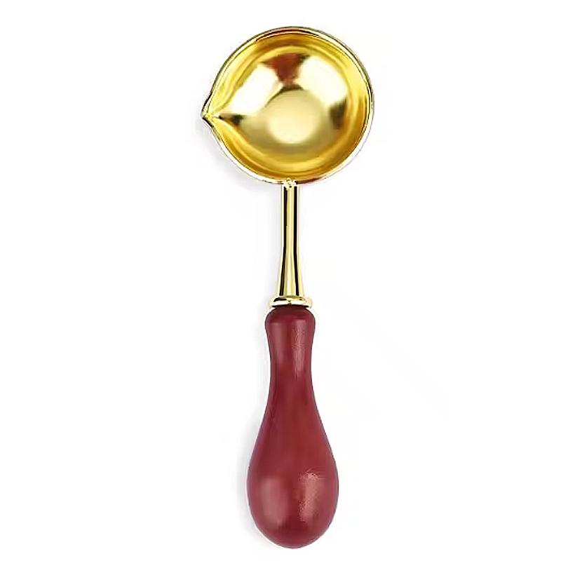 DIY Lžíce na pečetní vosk, ohřívač na tavení vosku, lakovací pec, kamna z masivního dřeva, pečetní potřeby pro razítko, voskové razítko, řemeslné dárky na svatbu