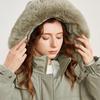 Chuyu Women's Three-Proof 90% Down Mid-Length Hooded Jacket with Fox Fur Collar