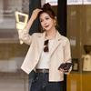 Women's Casual PU Leather Suit Collar Jacket - Spring/Autumn 2025 Style XG9958