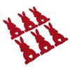 6PCS Easter Bunny Money Holders Funny Felt Cash Holder Card for Banknote Holding Party Decoration Red