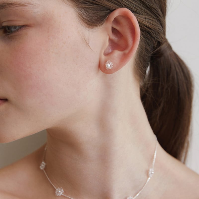 Tatiana (925 Silver) Crystal Flower Earrings EC3100