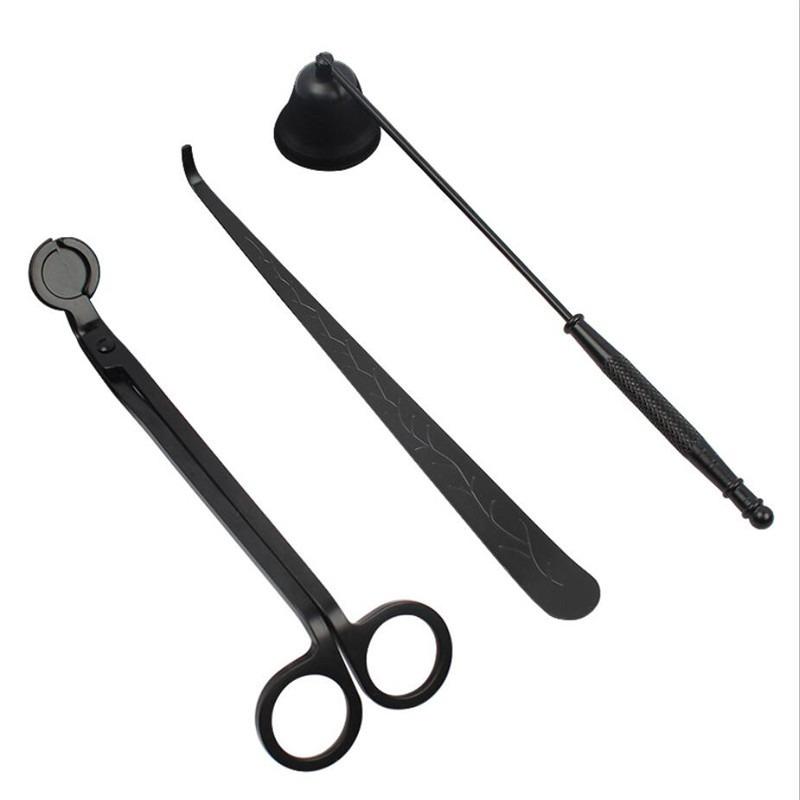 1/3 Stück Kerzendocht-Trimmer Schere Löscher Haken Kerzenzubehör Set Haushaltspflege Kerzenwerkzeug Edelstahl Tragbar