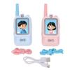2 Pack Kids Video Intercom Rechargeable Long Distance 2 Way Radio with Dual Cameras Voice Changer for Indoor Outdoor