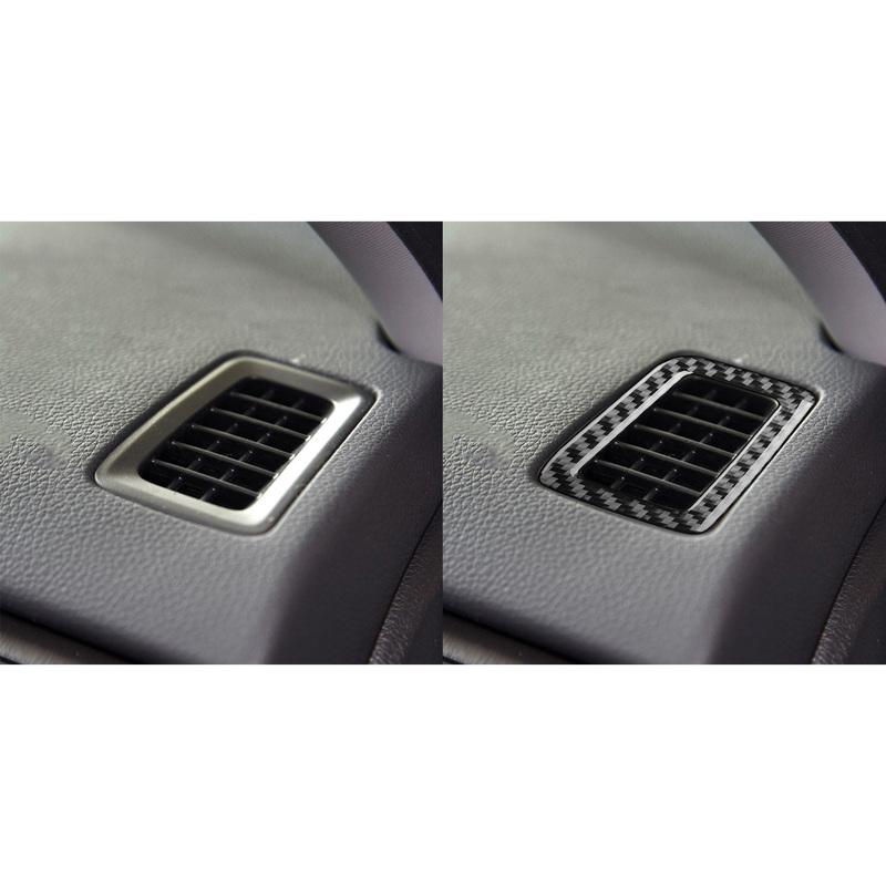 Real Carbon Fiber Car Accessories Dashboard Air Vent Modified Cover Soft Sticker For Honda Accord 9th Gen 2014 2015 2016 2017