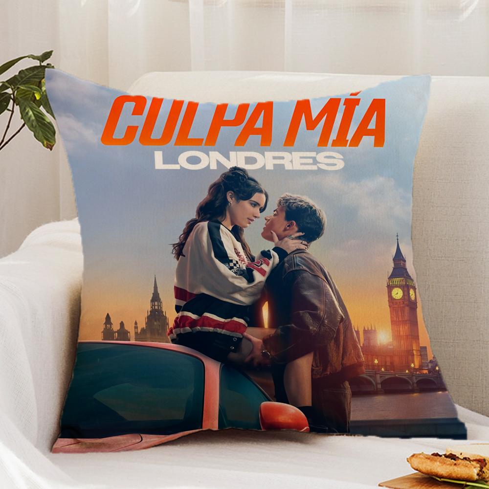 M-My Fault C-Culpa Mia Movie Cushion Cover Premium Comfort Reversible Pillow Cover - Dual - Use Design for Home & Car