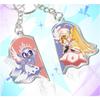 Acrylic Key Buckle for Alastor Lucifer Charlie Vox Adam The Exorcist Anime Cartoons Acrylic Key Chain Student Backpack Pendant
