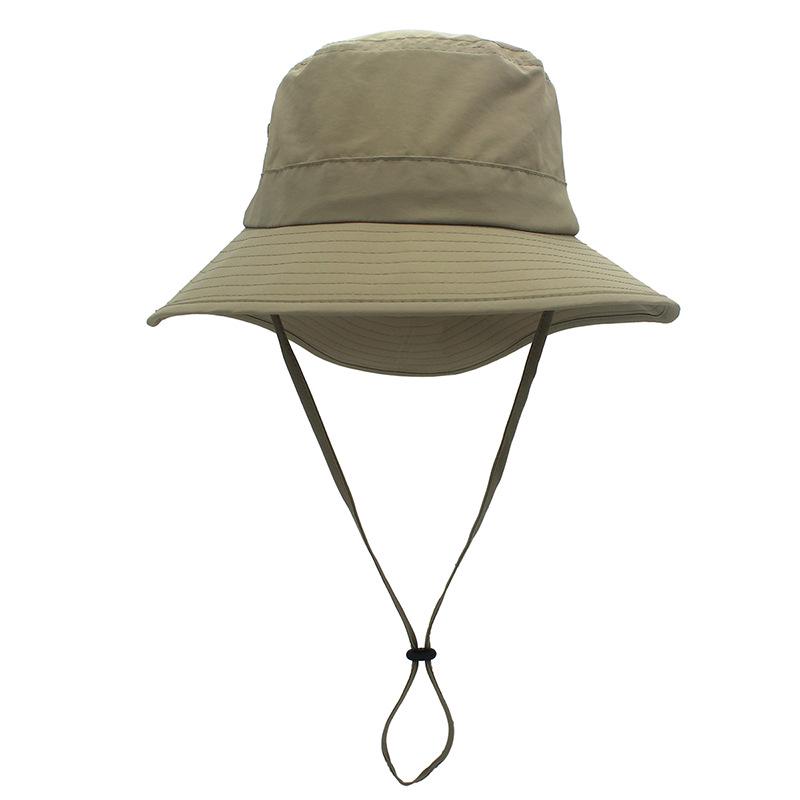 Spring and summer outdoor leisure sun protection bucket hat extended brim hat camping fishing sun hat