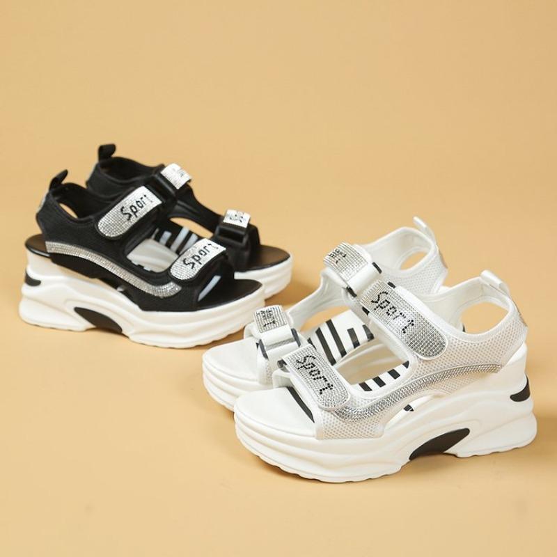 Plus Size Wedge Sports Shoes with Thick Sole - Lightweight and Comfortable Sandals for Women