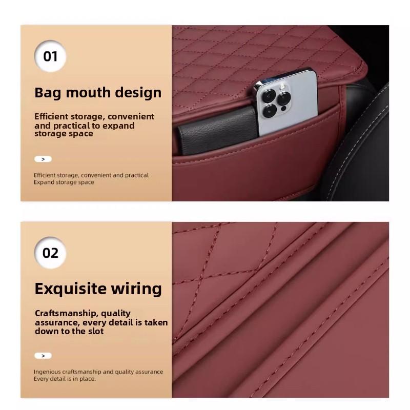 Universal Car Center Console Protector Cover Armrest Box Cushion with Pocket Arm Rest Mat Elbow Support Armrest Storage