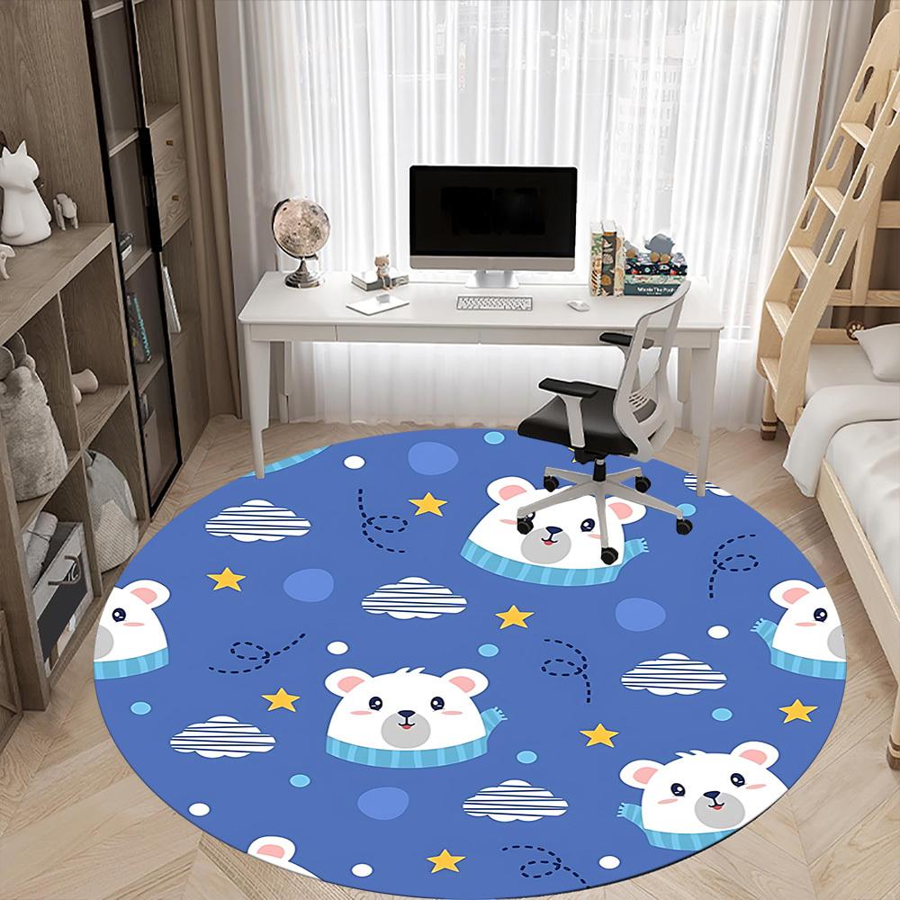 1pc Polar Bears Chair Carpet for Office - Durable, Ideal for Chair Mats, Stylish & Functional Decorative Rug yy260130072