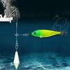 83mm Luminous Squid Lure Night Fishing Lamp Hook Double Hook Squid Hook Fish Shaped Realistic for Saltwater Freshwater