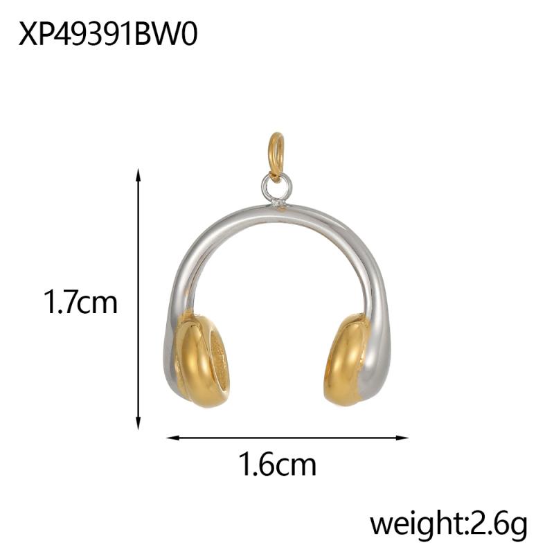 CARLIDANA Stainless Steel Coffee Teapot Cup Bike Scissors Charms White Collar Leisure Series Gold Plated DIY Charm Accessories