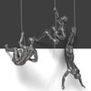Unique Climbing Man Wall Sculptures European Style Abstract Character Pendant  Home Decor