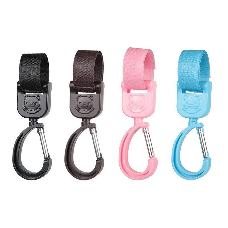 Baby Safety Stroller Umbrella Car Nylon Strap 2 Hook Combination Hooks For Infant Pushchair Double Ring Buckle Hooks Set Of 1 2 Or 4 Hooks