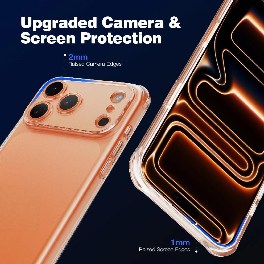 For iPhone 11 12 13 14 15 16 Air 17 Pro Max X XS XR 6 6S 7 8 Plus SE Camera Full Cover Transparent Silicone Airbag Anti Shock Phone Case Cover
