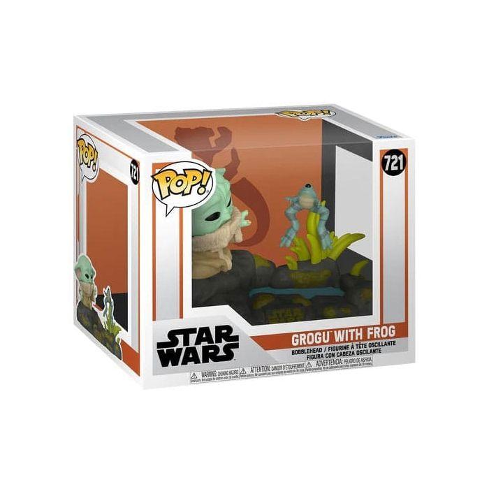 Funko Pop Figurine! Deluxe | Star Wars | the Mandalorian Din Grogu W/frog