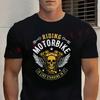 Men's Summer Cotton T-shirt Riding Motorbike Is Like Starring In It Design T Shirt Short Sleeved Casual Basic O-Neck Unisex Tops
