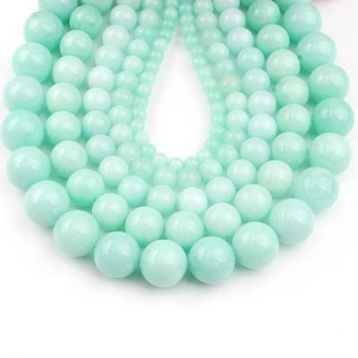 Blue Amazonite Loose Round 15 Inch Beads For Jewelry Making 4/6/8/10/12mm Beads