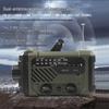 Emergency Hand-Crank Solar Flashlight Radio Power Bank