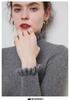 2020 Autumn Winter Women's Knitwear: Korean Style Floral Collar Striped Sweater Jacket