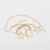 14K Gold Plated Long Cercei Earrings Moon and Star Design Elegant Fashion Earrings for Women
