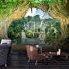 Cave Waterfall 3d Stereoscopic Scenery Wall Paper For Living Room Kitchen Restaurant Bar Wall Decor Mural Wallpaper