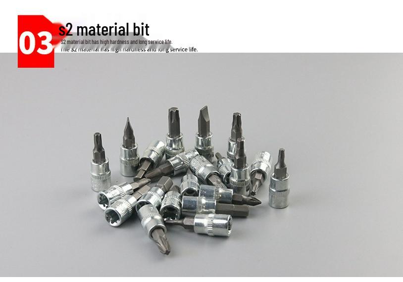 46-Piece Socket Wrench and Screwdriver Ratchet Set for Auto Repair