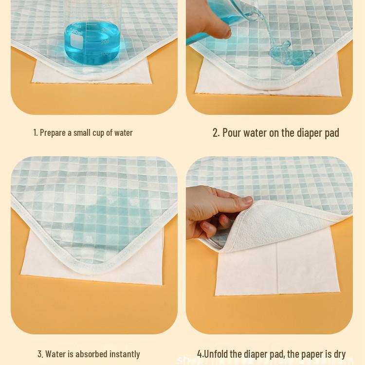 Large Combed Cotton Incontinence Pad - Waterproof, Breathable, Non-Slip with Fixing Straps, Washable Full Bed Sheet Tatami