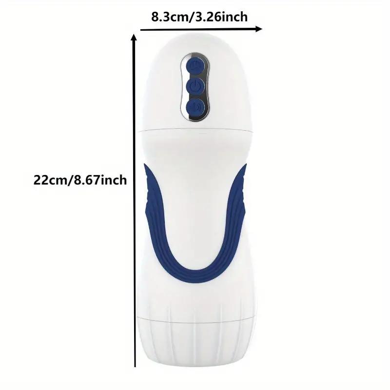 Men's Automatic Masturbation Cup Men's Masturbation 10 Frequency Vibration 7 Frequency Absorption 3 Tones One Click Burst TPE+ABS Material
