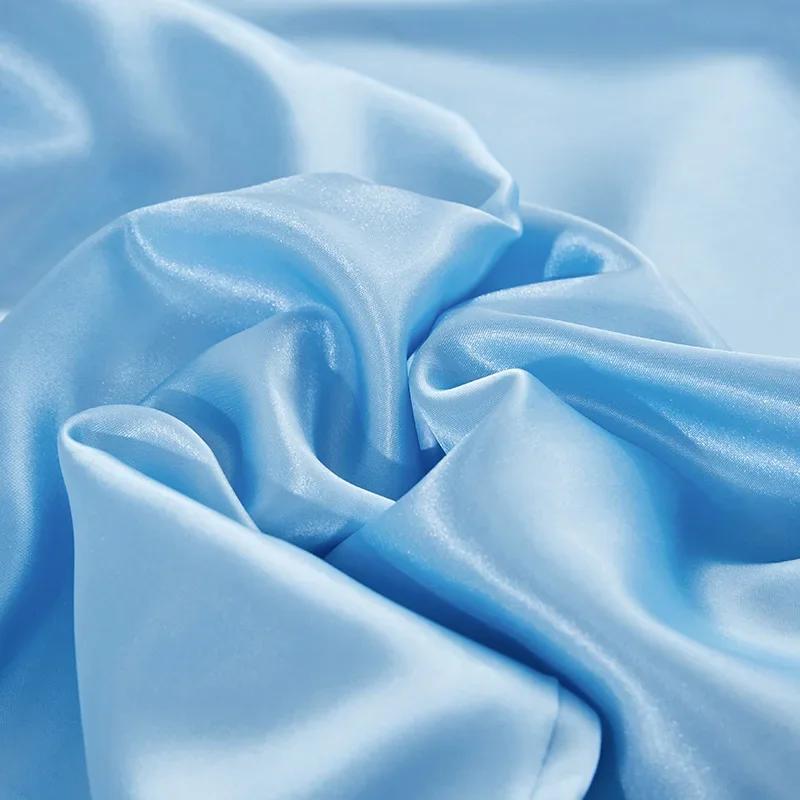 Imitated Silk Solid Color Cushion Cover with Zipper Breathable Smooth Pillowcase Home Decor for Sofa Chair 40/45/50/30x50/60cm