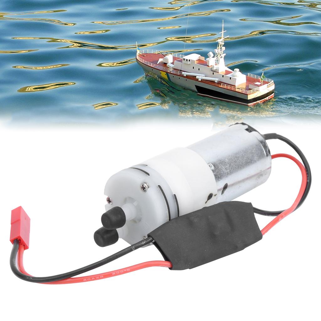 Small Low Noise 370 Water Cooling Pump with Motor for RC Boats Waterproof Pump JR Plug